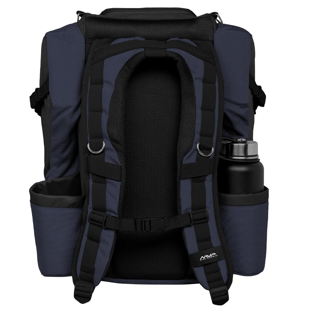 MVP Disc Sports Voyager Slim Backpack ergonomic strap padding enhances comfort during rounds