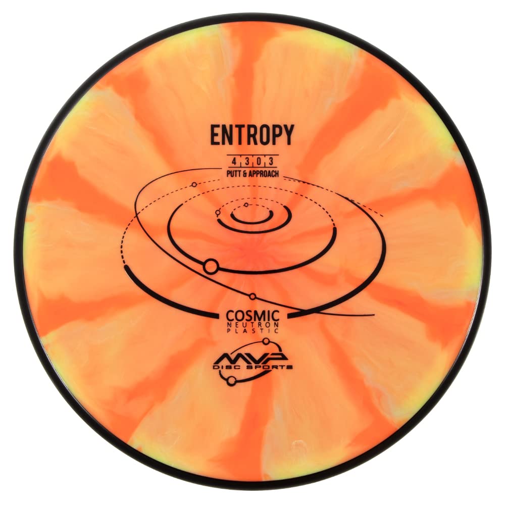 MVP Entropy putter showing overstable flight and controlled finish on a windy green