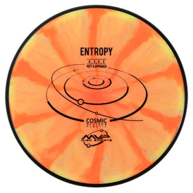 MVP Entropy putter showing overstable flight and controlled finish on a windy green