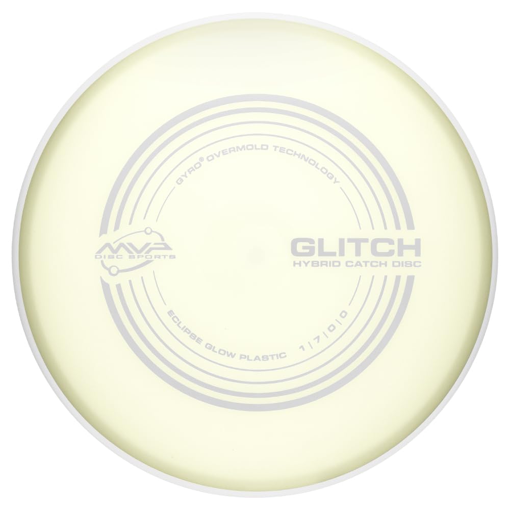 MVP Glitch Eclipse Glow 2.0 disc in flight with extended glide