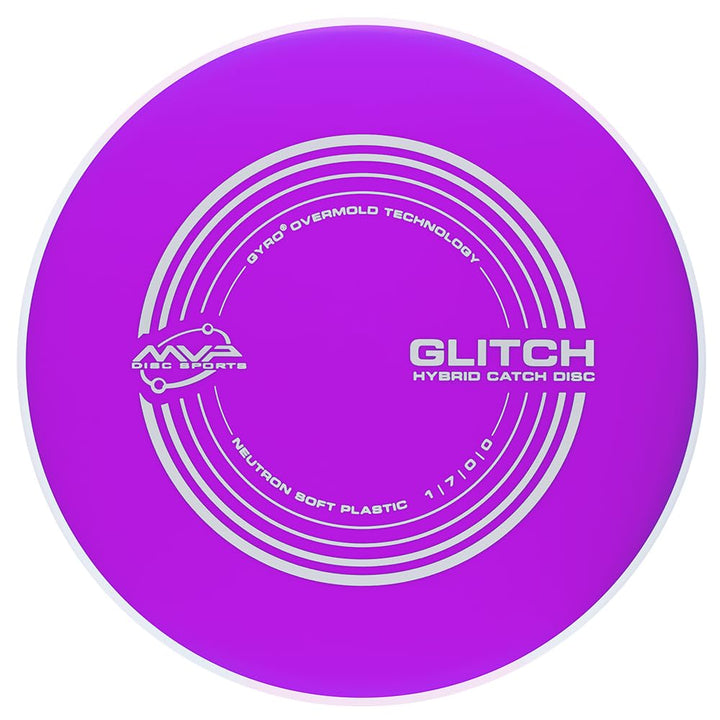 MVP Neutron Glitch Soft disc in flight showing stable glide for warmups