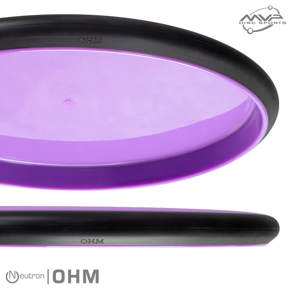 MVP Neutron Ohm putter side view highlights straight flight and controlled handling.