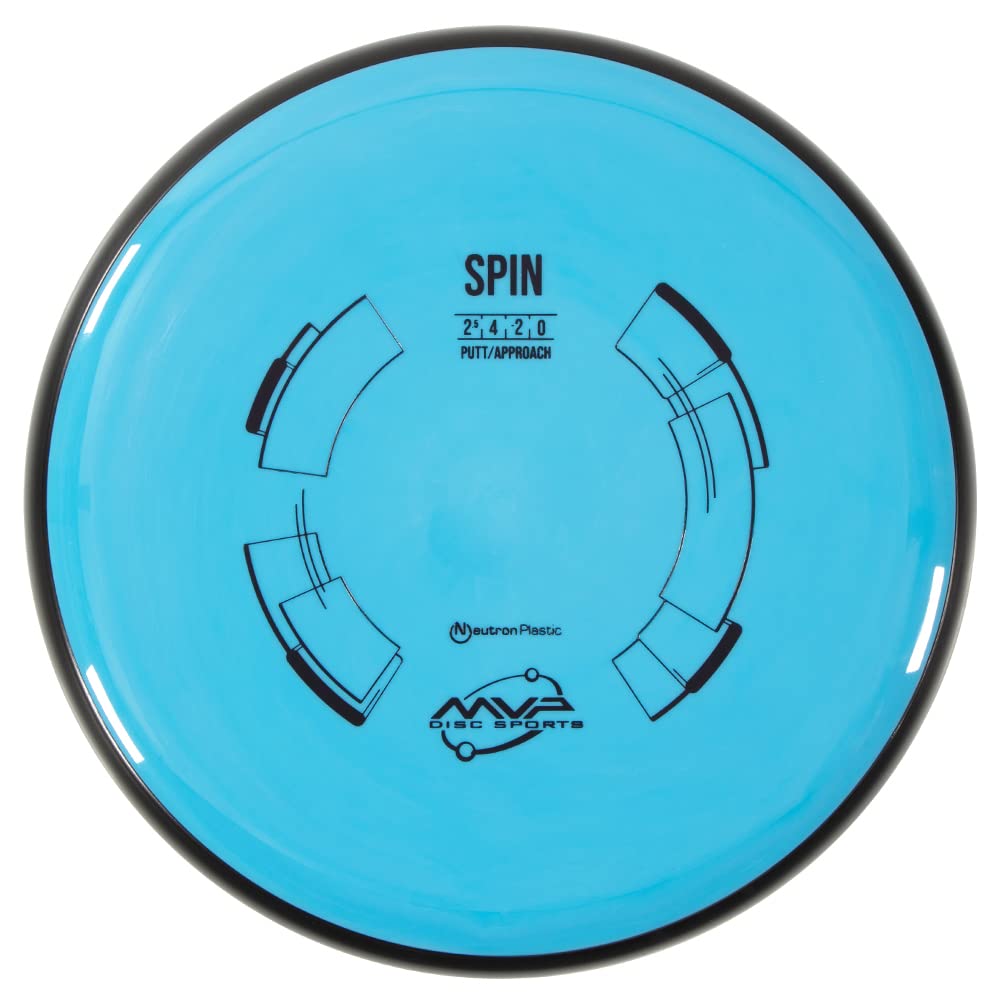 MVP Neutron Spin putter with glide-friendly profile for lofted approach shots.