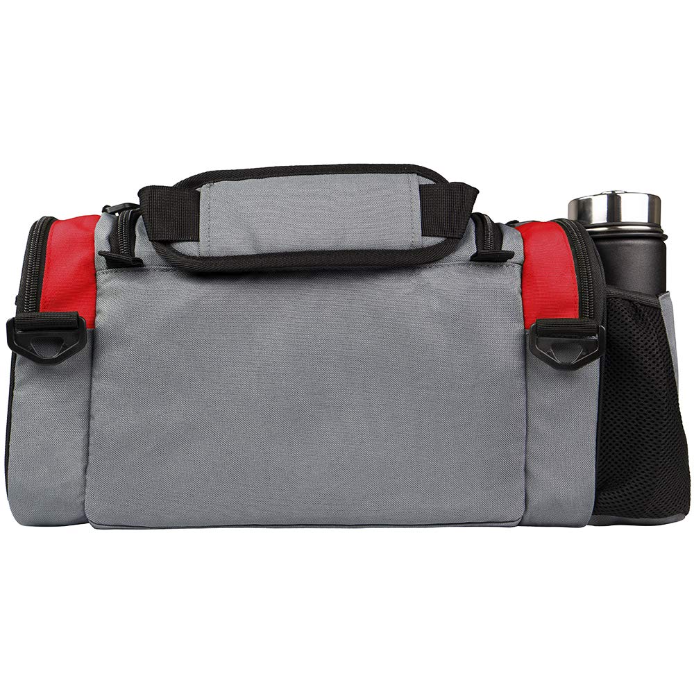 MVP Nucleus bag red 900D polyester bottom for stability.
