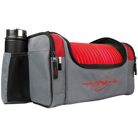 MVP Nucleus bag red dual putter pockets for easy access.