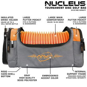 MVP Disc Sports Nucleus orange dual putter pockets for quick access during play