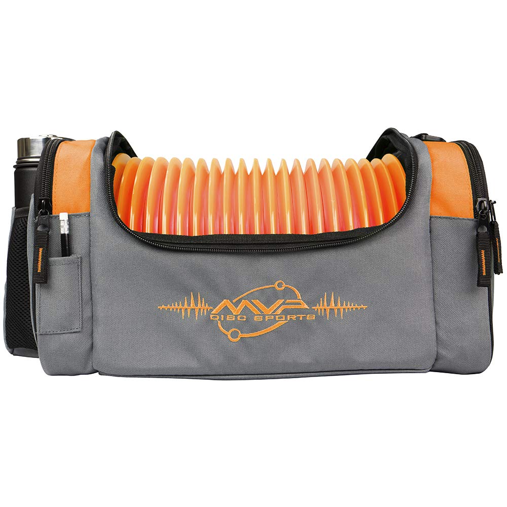 MVP Disc Sports Nucleus bag front view showing spacious capacity for rounds