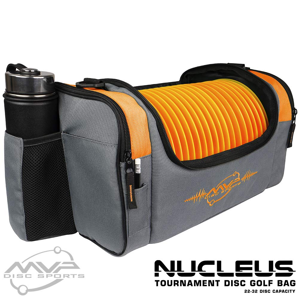 MVP Disc Sports Nucleus orange shoulder-strap option enhances comfortable carrying