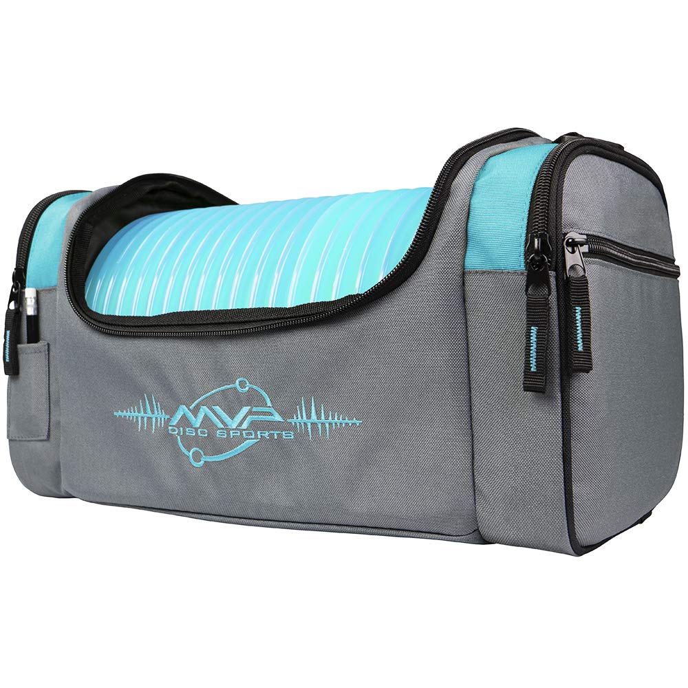 MVP Nucleus Tournament Bag Aqua putter pockets for quick access.