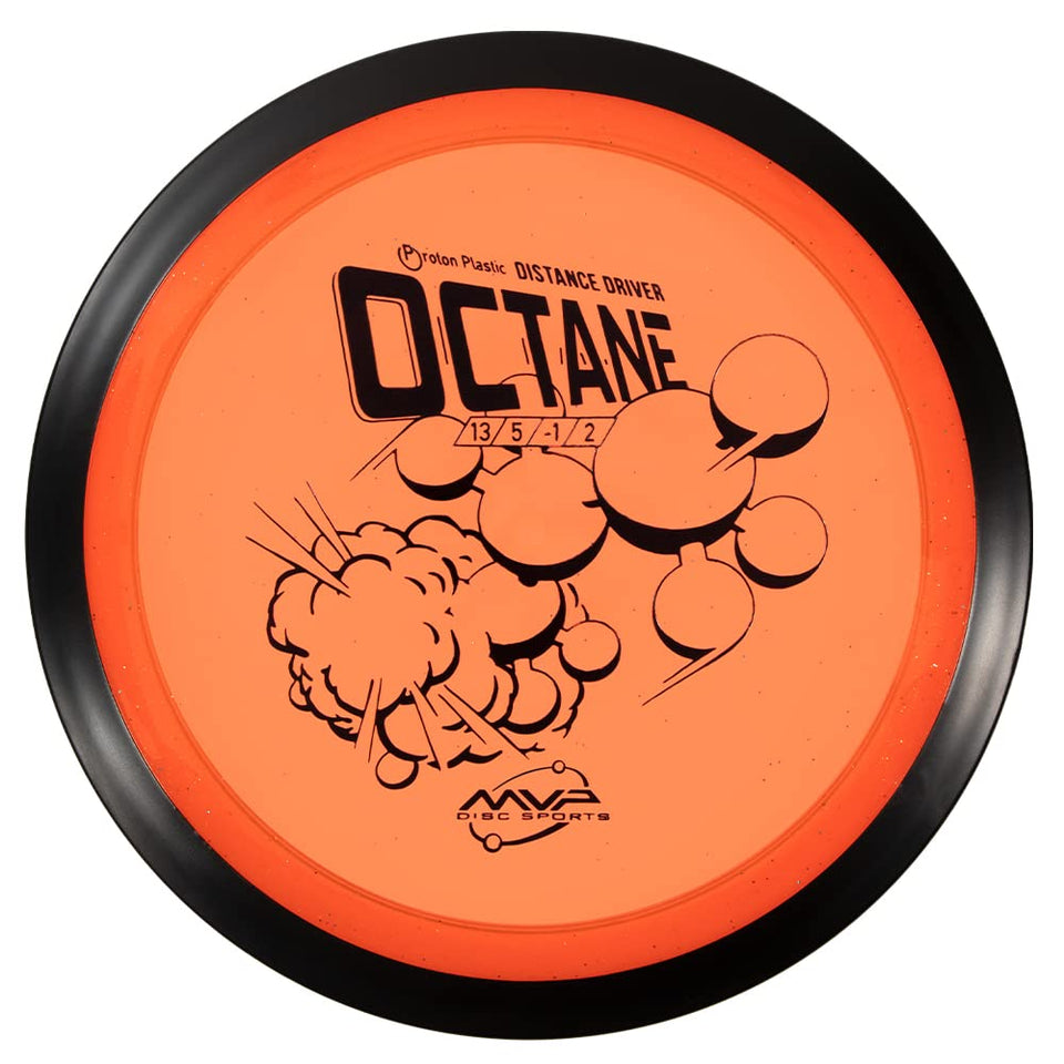MVP Octane distance driver front view in Proton plastic for long-range throws.