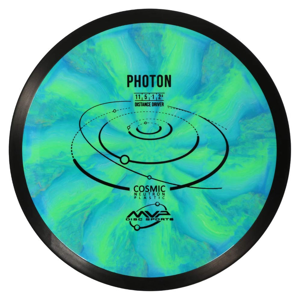 MVP Photon Cosmic Neutron plastic closeup shows premium feel and durability.