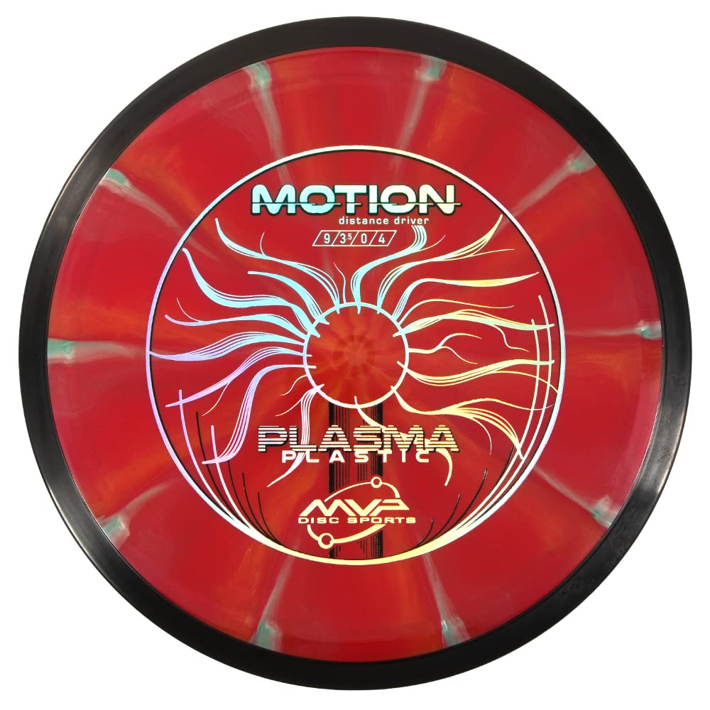 MVP Plasma Motion distance driver in front view showing straight flight and fade.