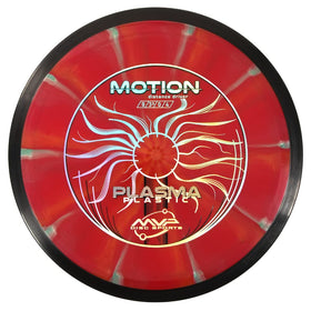 MVP Plasma Motion distance driver front view showing stable flight