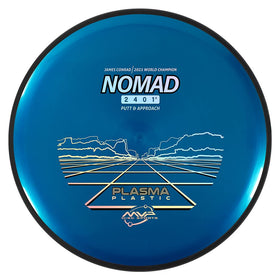MVP Plasma Nomad James Conrad putter front view with pearlescent finish and grip.