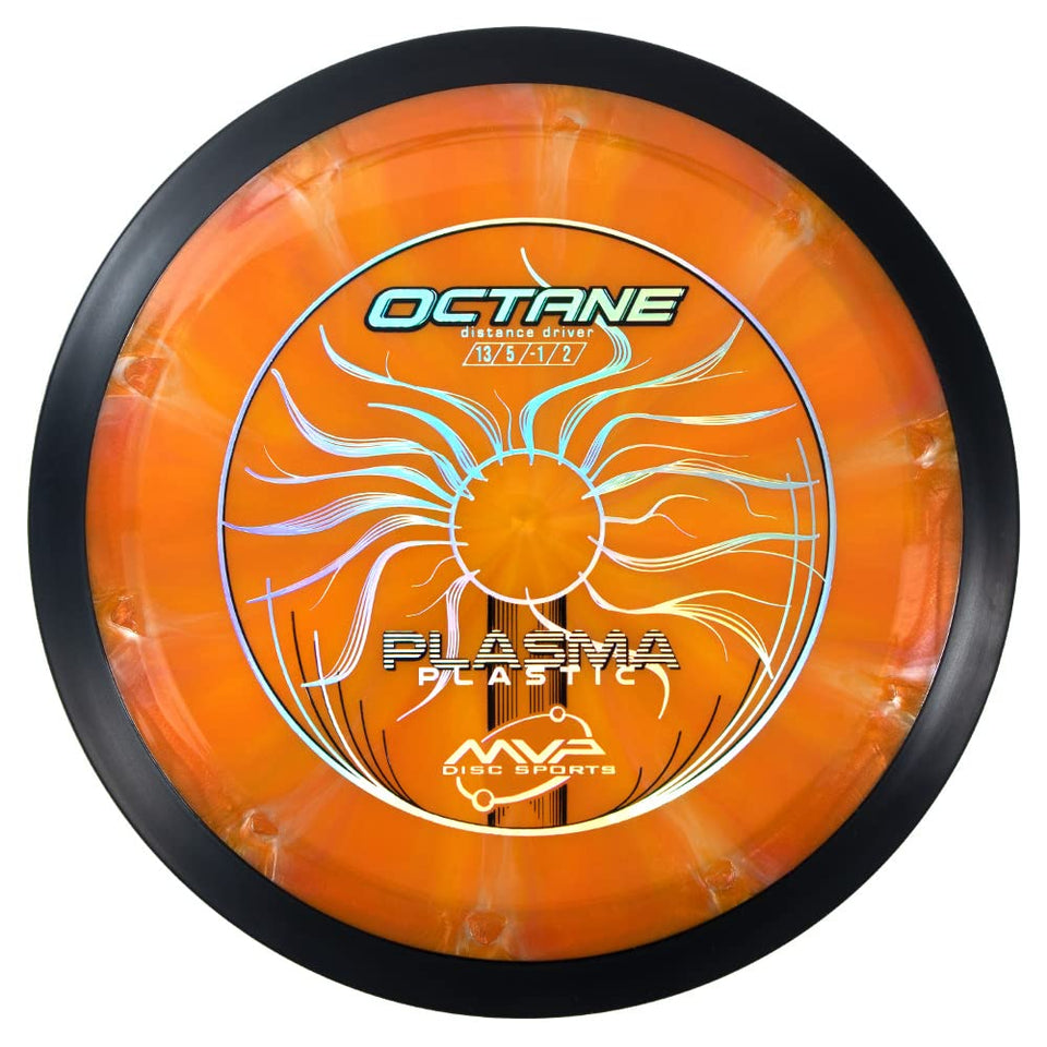 MVP Plasma Octane aerodynamic profile enables long, straight throws with reliable fade.