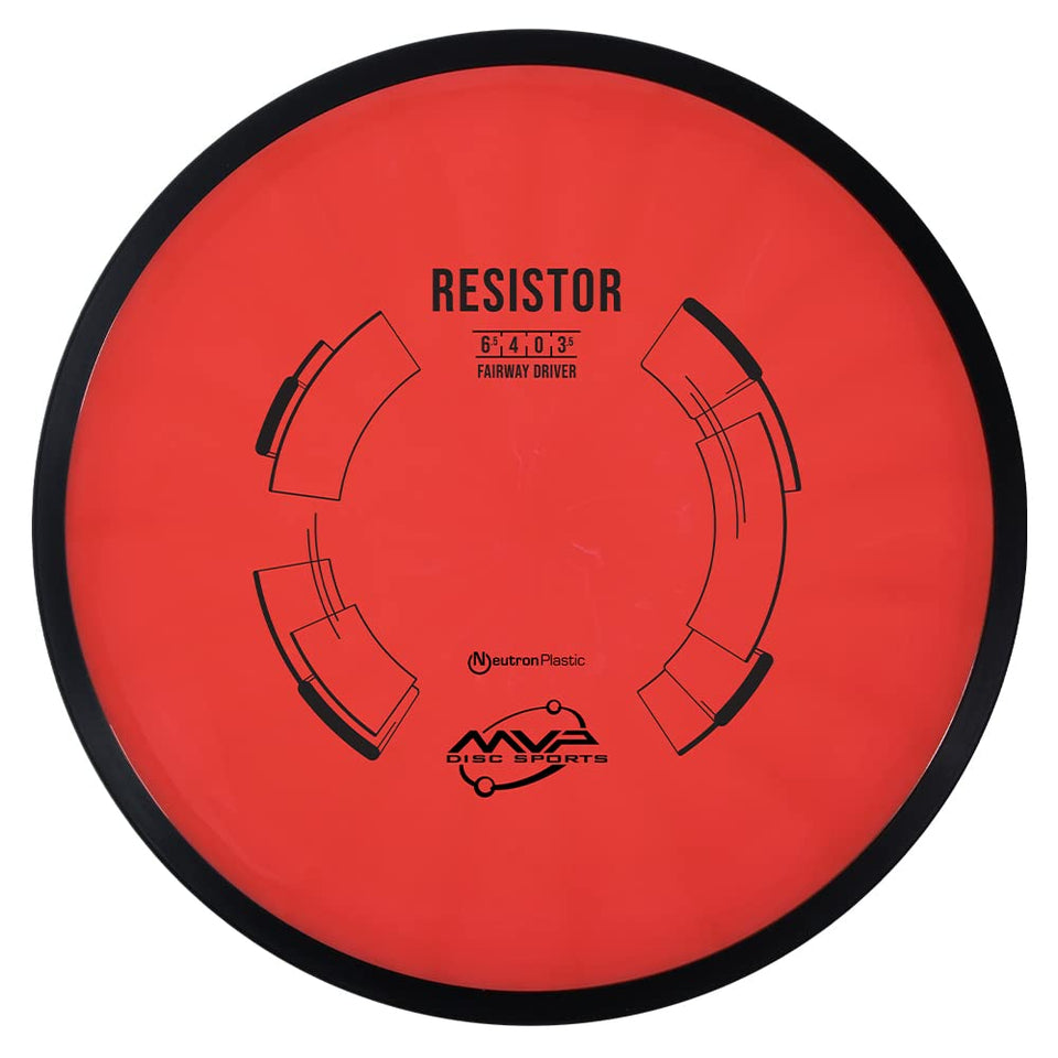 MVP Resistor Neutron front view highlights its overstable flight for consistent fades.