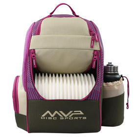 MVP Shuttle Backpack main compartment shows ample disc storage for all rounds.