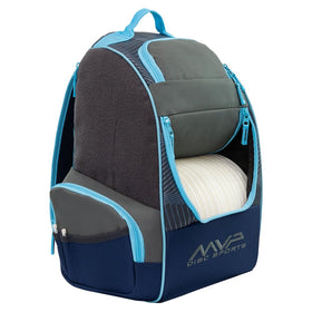 MVP Shuttle backpack side view with padded straps for comfortable carry during rounds.