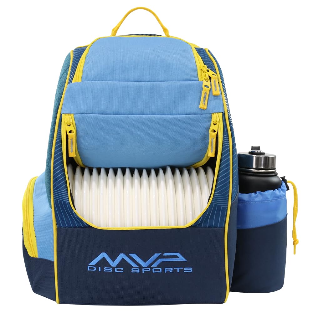 MVP Shuttle backpack front view showing spacious main pocket for discs