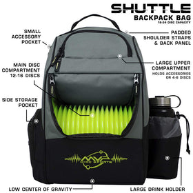 MVP Shuttle main compartment with high disc capacity and organized storage.