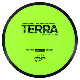 MVP Terra Neutron Edition in flight with controlled overstable fade for reliable approaches.