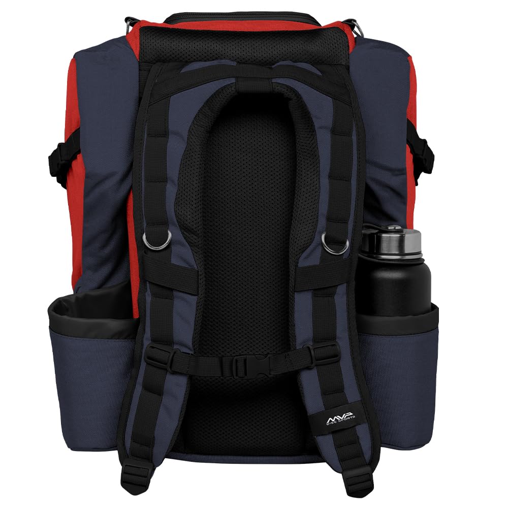 Close look at red Cordura 1000D material on MVP Voyager Slim