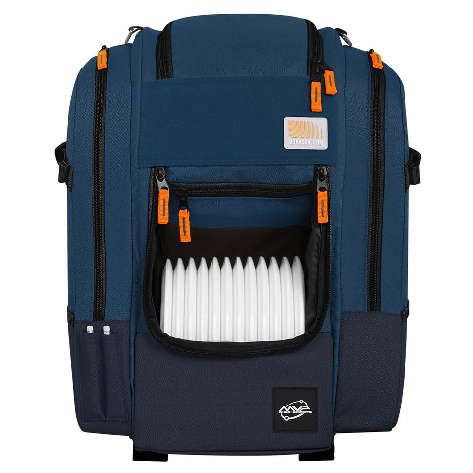 MVP Voyager Slim blue bag with padded shoulder strap for on-course comfort