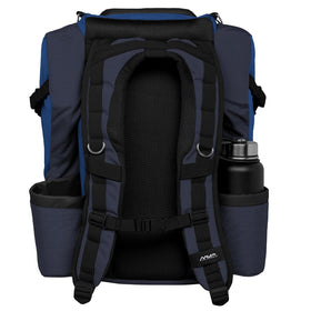 MVP Voyager Slim blue upper storage compartment keeps discs secure and reachable