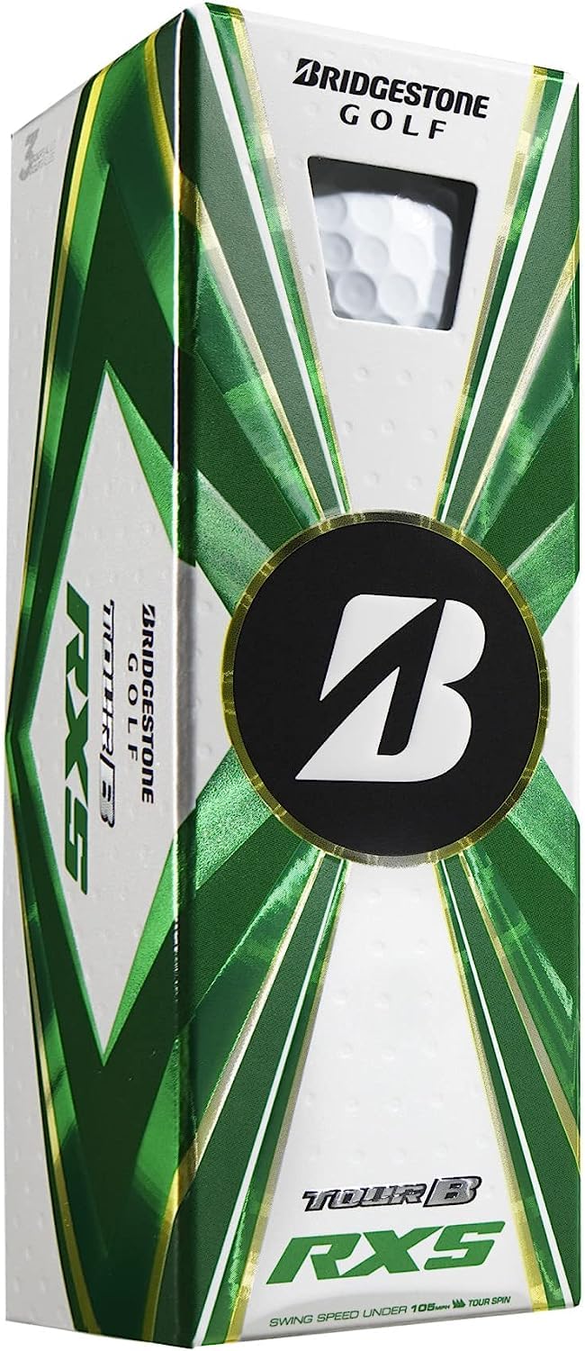 MX Seven Bridgestone Tour B RXS ball packaging shows premium materials for durable on-course use.