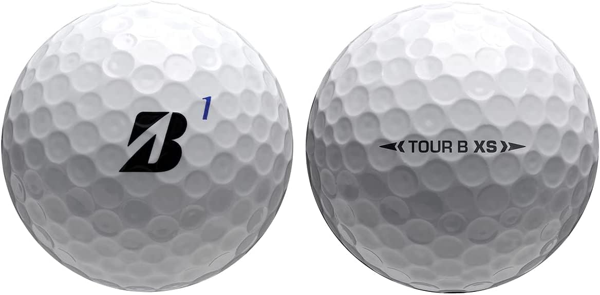 MX Seven Bridgestone Tour B XS ball on tee demonstrates speed for distance