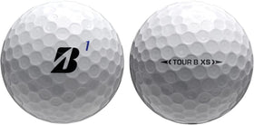 MX Seven Bridgestone Tour B XS ball on tee demonstrates speed for distance