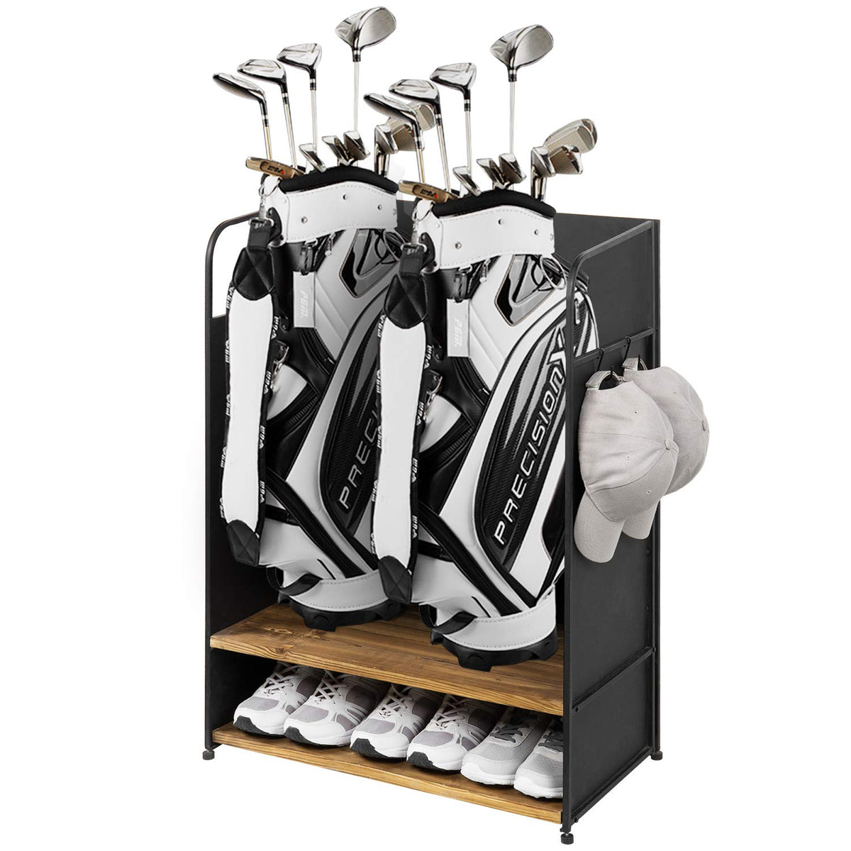 MyGift 2 Golf Bag Organizer providing dual bag storage for easy gear access
