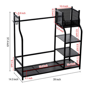 MyGift compact stand fits small garages and storage rooms