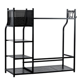 MyGift black metal mesh panels highlight a durable, industrial design