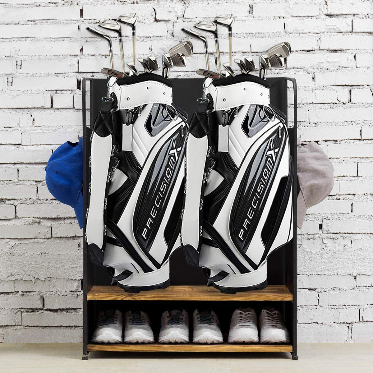 Two-tier design maximizes storage space on a single MyGift rack