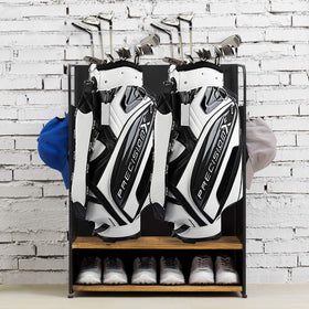 Two-tier design maximizes storage space on a single MyGift rack
