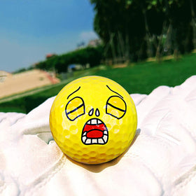 MYKUJA funny golf balls green face for practice and fun