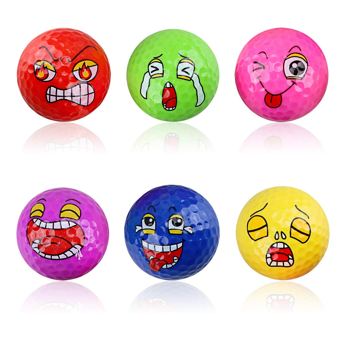 MYKUJA funny golf balls pink face for practice and fun