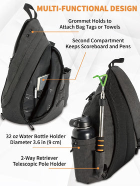 MYQ MOYAQI bag pockets keep towel, water bottle, markers within reach.
