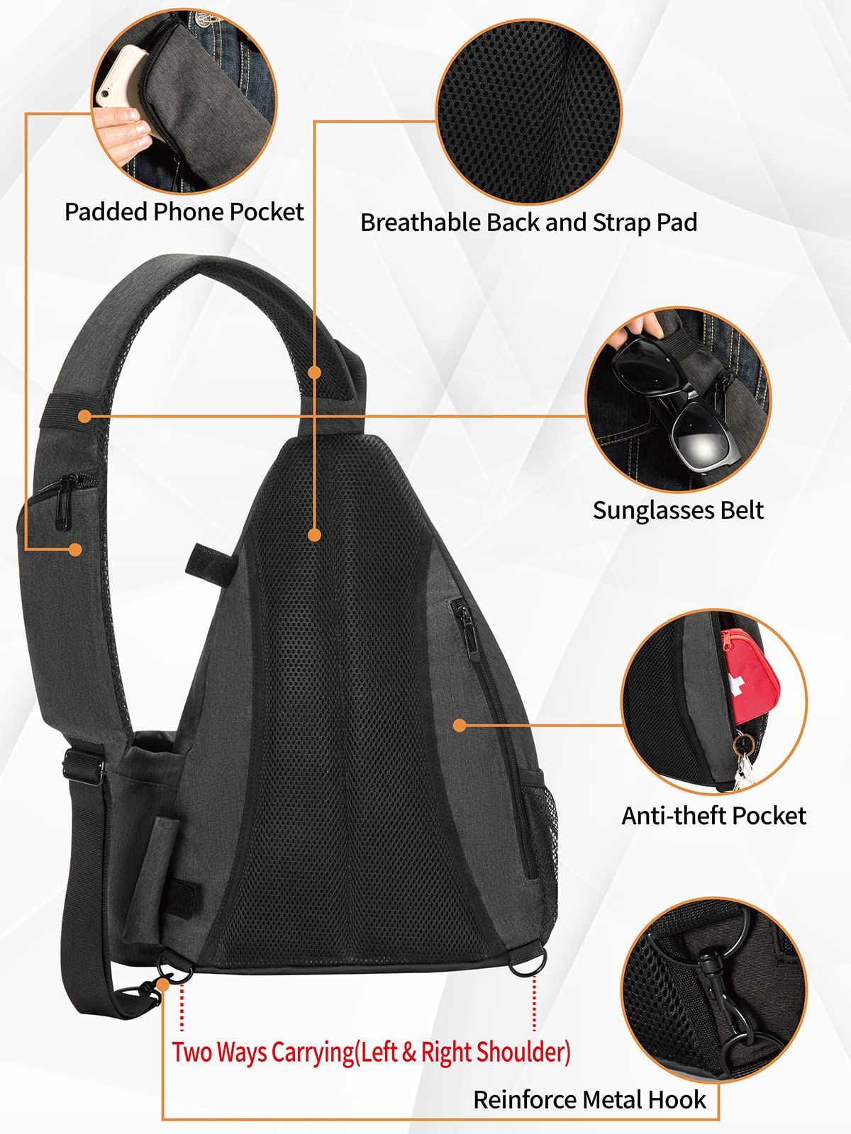 MYQ MOYAQI bag gray 10-12 capacity for discs and essentials