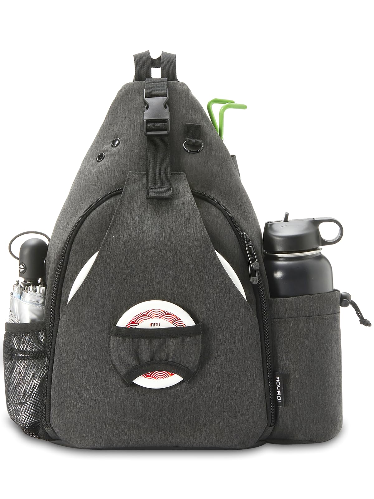 MYQ MOYAQI disc golf bag gray backpanel for all-day comfort