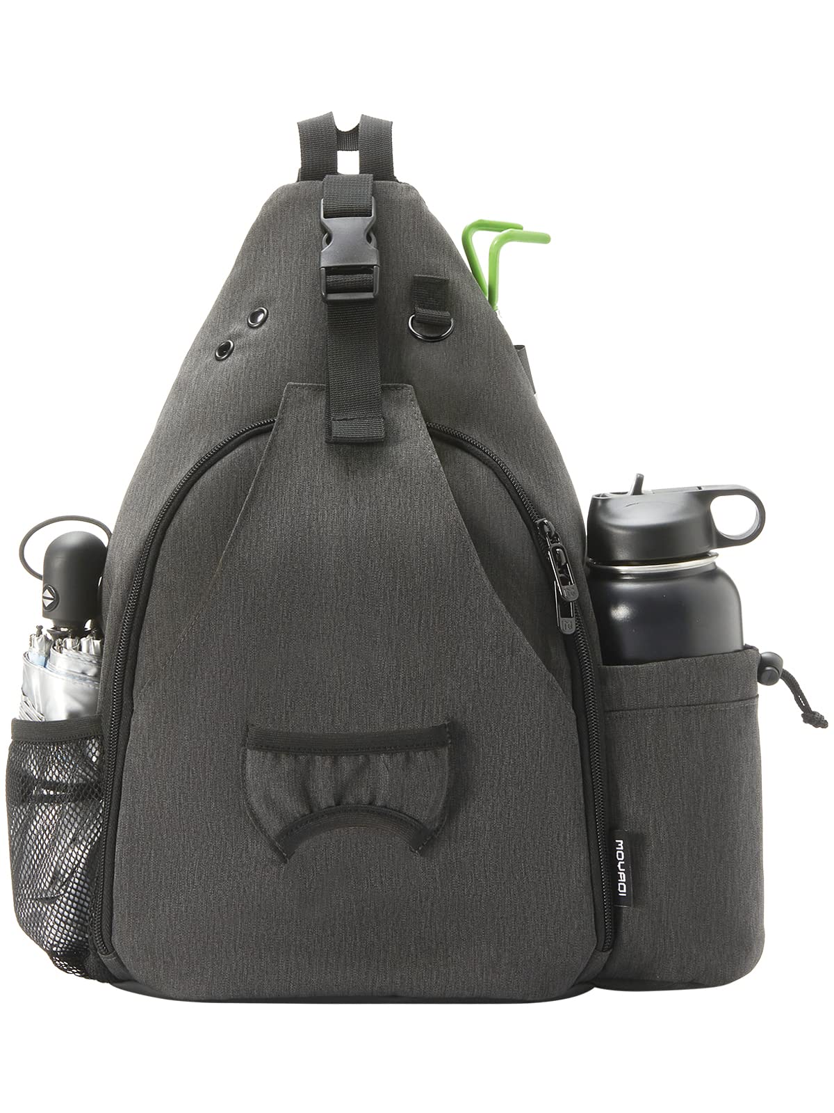 MYQ MOYAQI bag gray in use on the course for organized gear