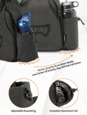 MYQ MOYAQI bag gray lightweight construction for easy transport