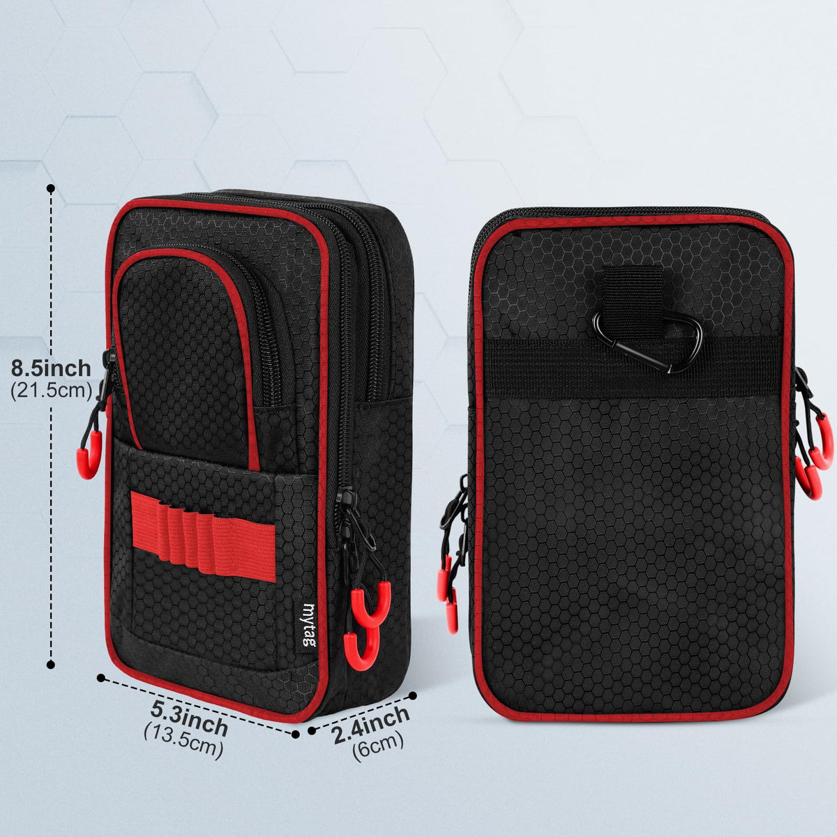 mytag Golf Ball Bag Pouch valuables pocket safely stores phone and wallet on the course