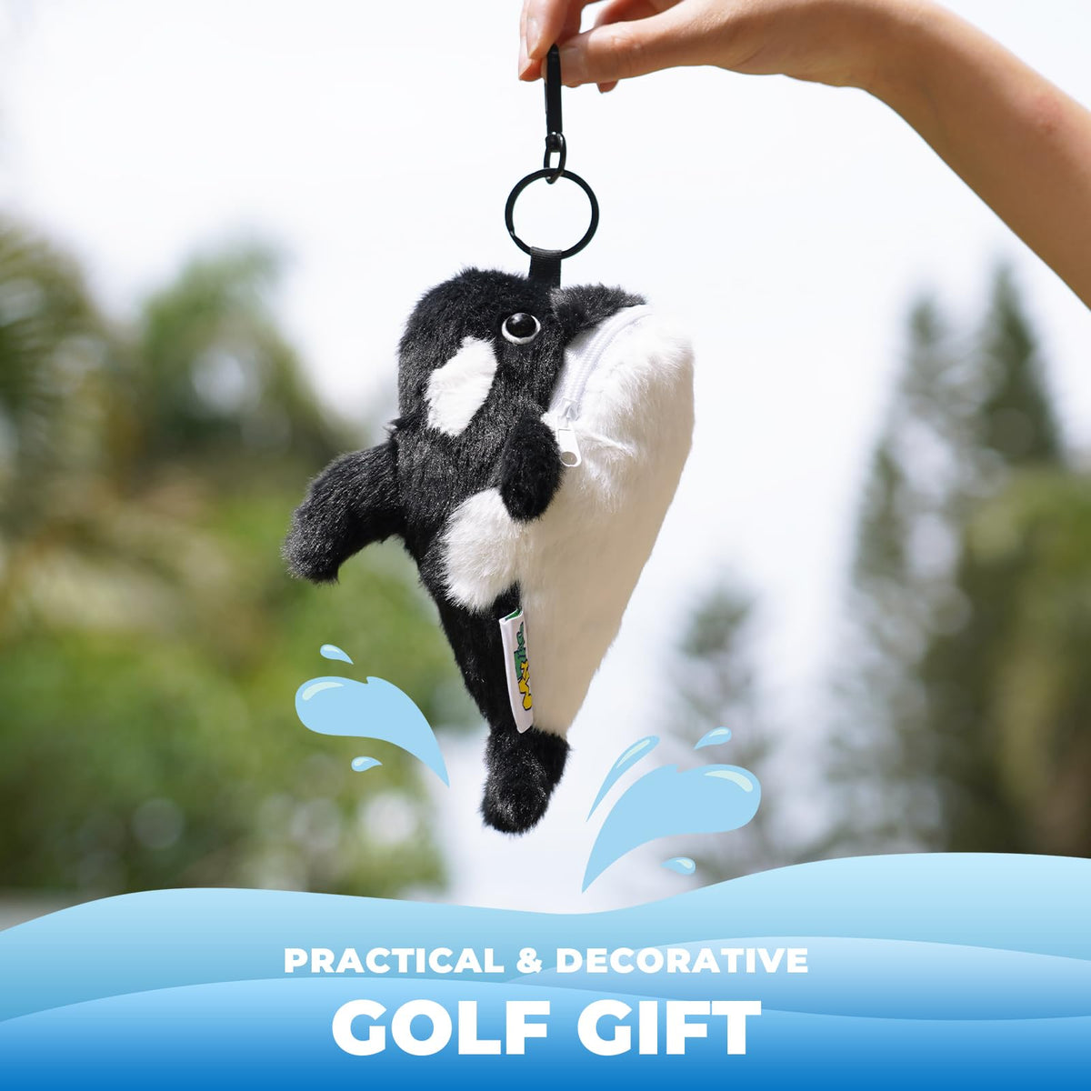 mytag Orca capacity demo illustrates holding up to two golf balls