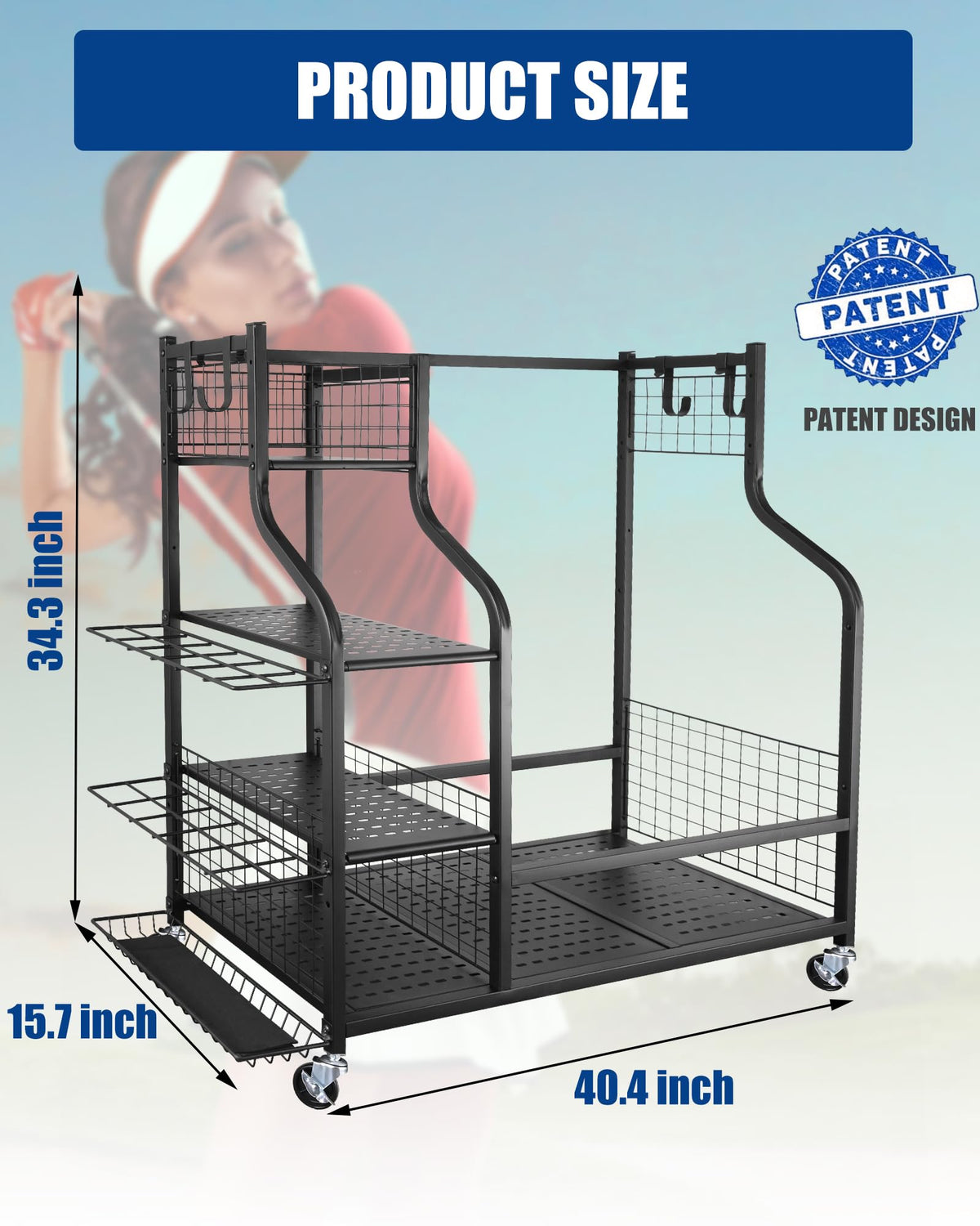 Mythinglogic extra golf club display stand holds up to 12 clubs