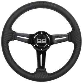N2MU 13-inch universal steering wheel with ergonomic grip for comfortable long drives.