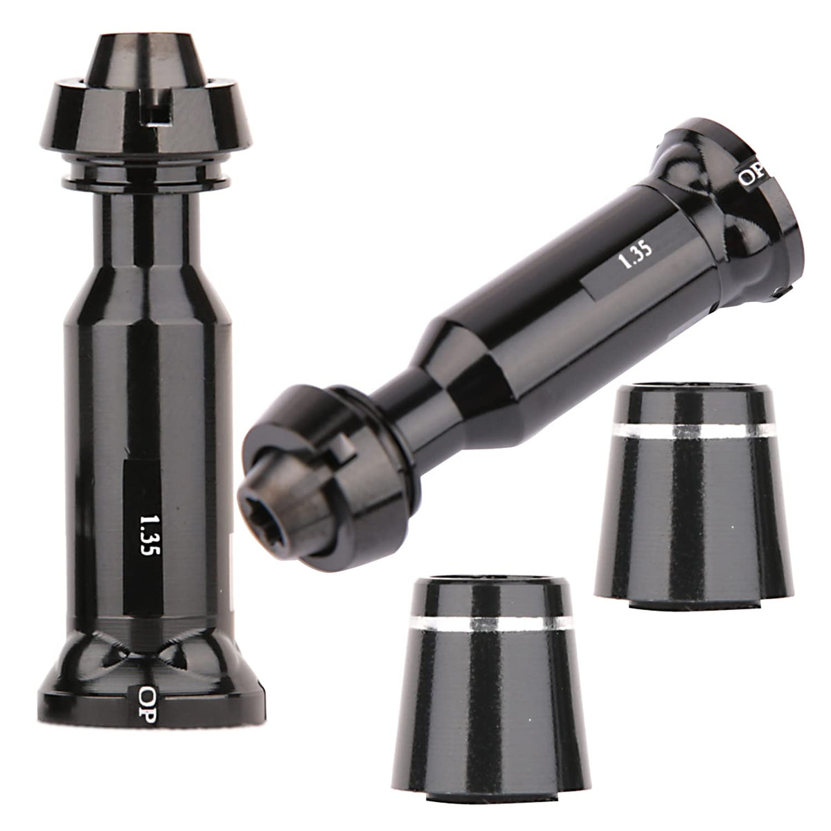 Aluminum alloy sleeve adapter close-up, durable build