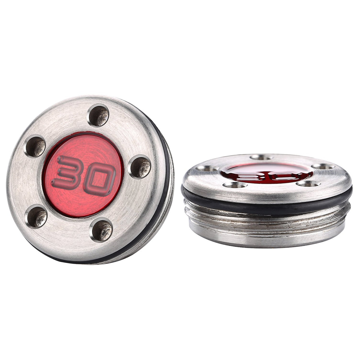 NA red-number weights with O-ring seal to shield the cavity