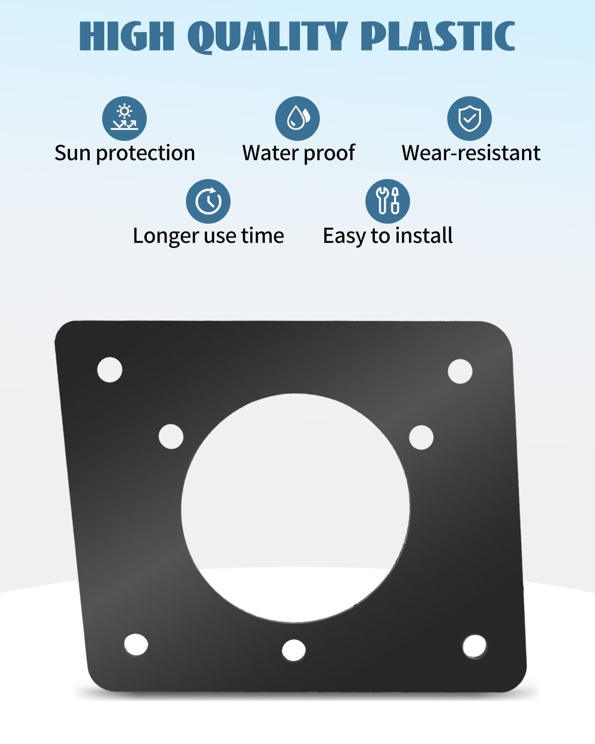 Nahntaipy charging port adapter plate installed in EZGO for safer charging.
